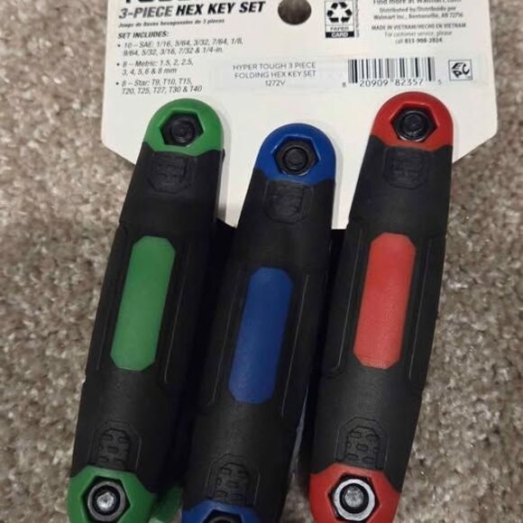 Hyper tough 3 piece hex key set - Picture 5 of 6